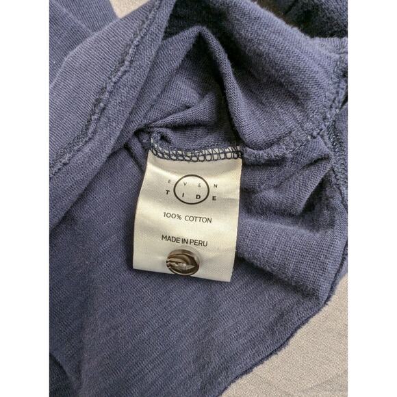 Even Tide Henley Shirt Large Men's Long Sleeve T-Shirt 100% Cotton Tee Navy - Picture 9 of 10